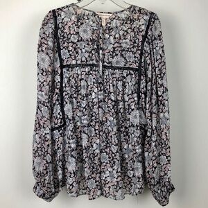 Lindsay Silk Floral Tunic Blouse